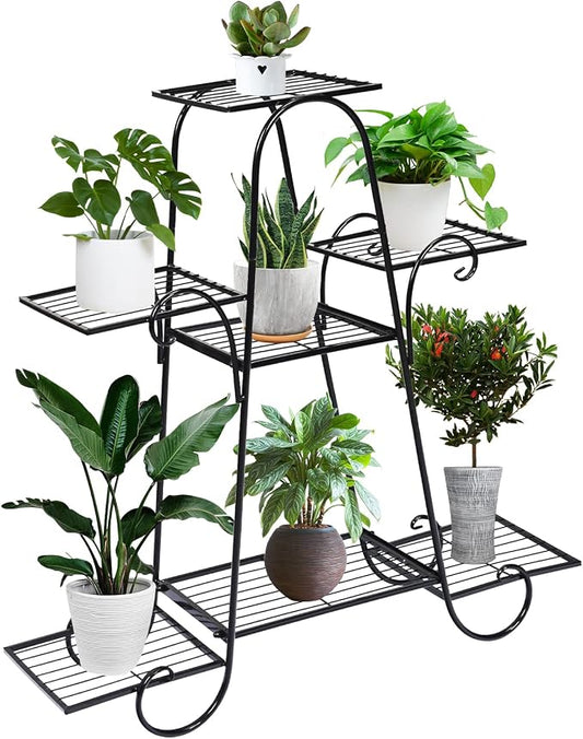 Giantex 7 Tiers Metal Plant Stand Flower Pots Holder, Plant Display Rack by Giantex