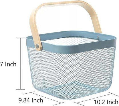 AJIODA Metal Mesh Steel Basket, Storage Organizer Basket Multi-functional - Image 4