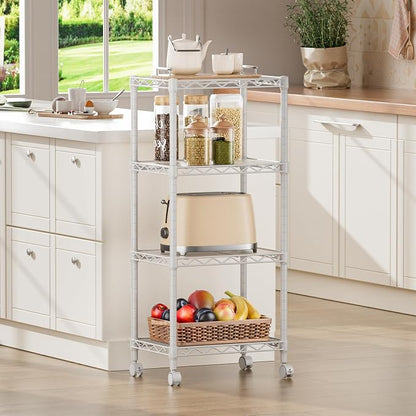 SINGAYE 4 Small Shelves Storage Shelf Wire Shelving Unit Metal Shelf Adjustable - Image 2