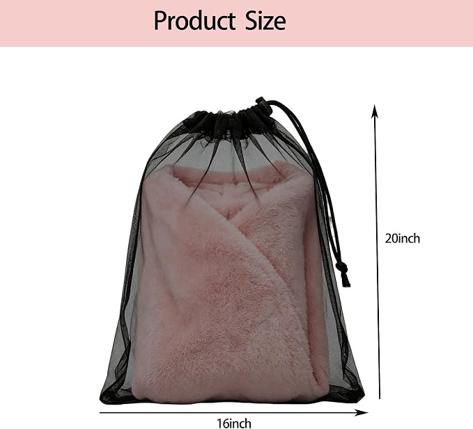 4 Pack Mesh M Laundry Bags, Machine Washable Dirty Clothes Organizer - Image 2
