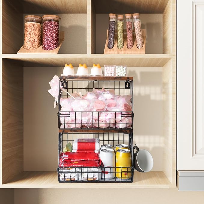 Mefirt 2pcs Fruit Basket Kitchen Storage Basket - Image 4