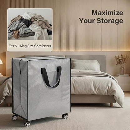 Oversized Wheeled Moving Bags, Heavy-Duty Zippered Tote - Image 3