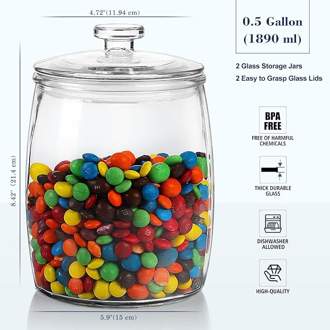 Ritayedet Half Gallon Glass Jars - Image 5