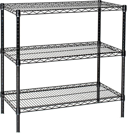 Omega 18" Deep x 30" Wide x 54" High 3 Tier Black Starter Shelving Unit by OmegaProductsCorporation