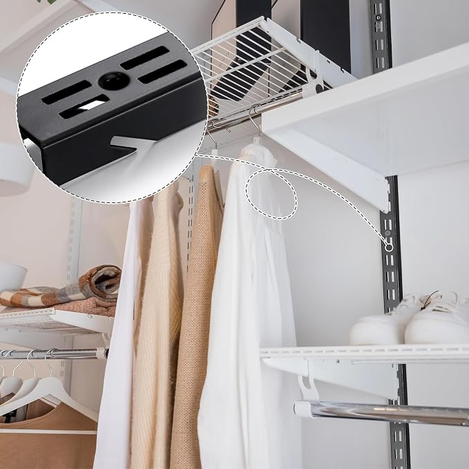 12 Pcs 47.5 Inches Shelf Rails Bracket Track Upright Closet System Hardware - Image 4