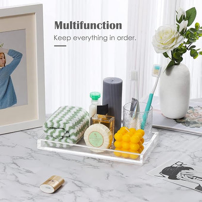 Vanity Tray 8mm Thicken Clear Acrylic Organizer Tray 10.5 * 6" - Image 2