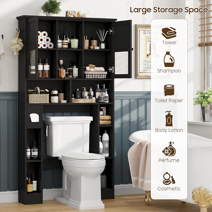 Over The Toilet Storage Cabinet, Bathroom Shelf Over Toilet - Image 7