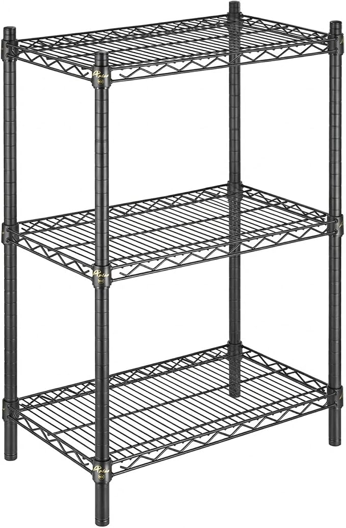 APLSS 14" D x 24" W x 34" H Black Heavy Duty Wire Shelving by HECMAC