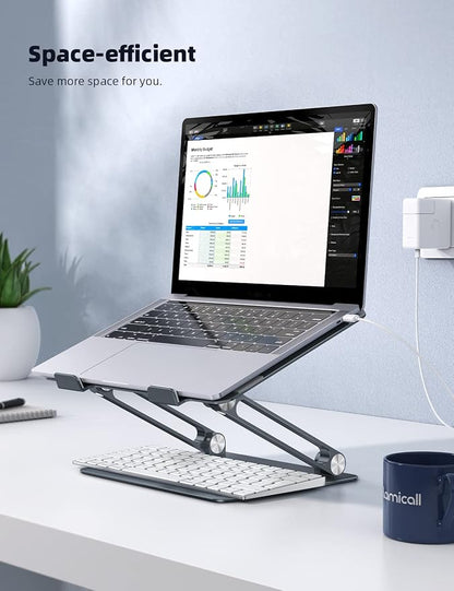 Lamicall Adjustable Laptop Stand, Portable Laptop Riser, Aluminum Laptop Stand - Image 6