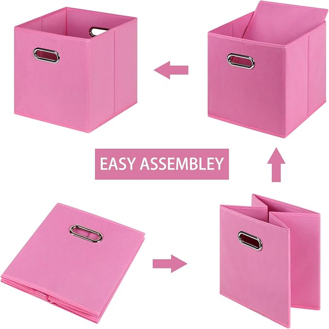 Fabric Cloth Storage Bins, Fabric Cube Bins Organizer - Image 6