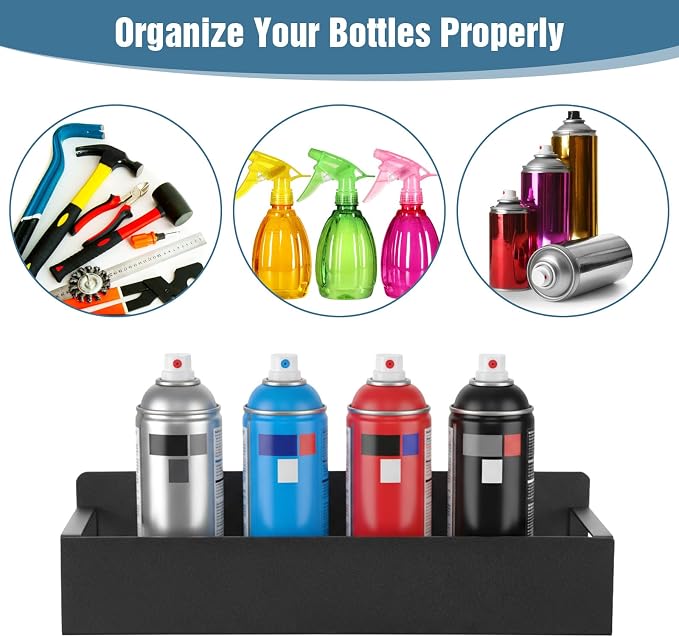 MAQUITA 4 Pcs Magnetic Spray Can Holder, Magnet Toolbox Holder, Wall Mounted - Image 4