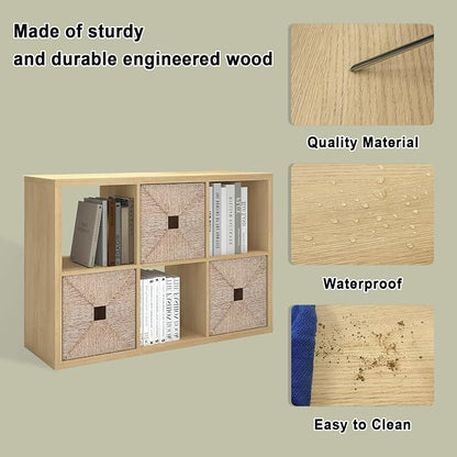 CTESNE【2026 Wooden Thick Frame 6 Cube Storage Organizer Shelf - Image 4