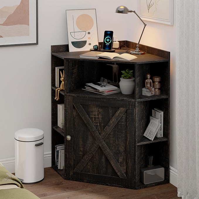 Vabches Corner Cabinet, Corner Storage Shelf - Image 6