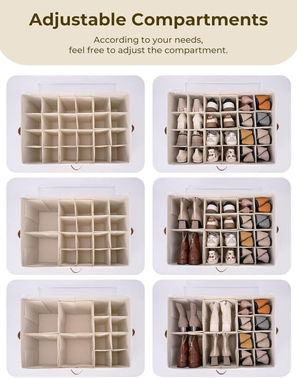 StorageWorks Shoe Organizer for Closet, Fits up to 24 Pairs, Shoe Cubby Storage - Image 4