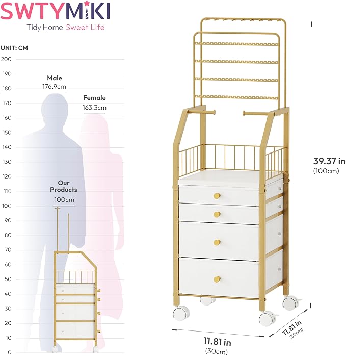 SWTYMIKI Gold Jewelry Organizer Stand - Image 5
