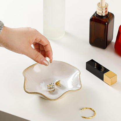 Binoster 2 Pcs Ceramic Jewelry Dish, Jewelry Tray Key Tray, Small Ring Dish - Image 6