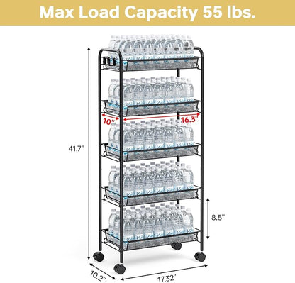 TOOLF 5-Tier Metal Utility Cart - Image 5