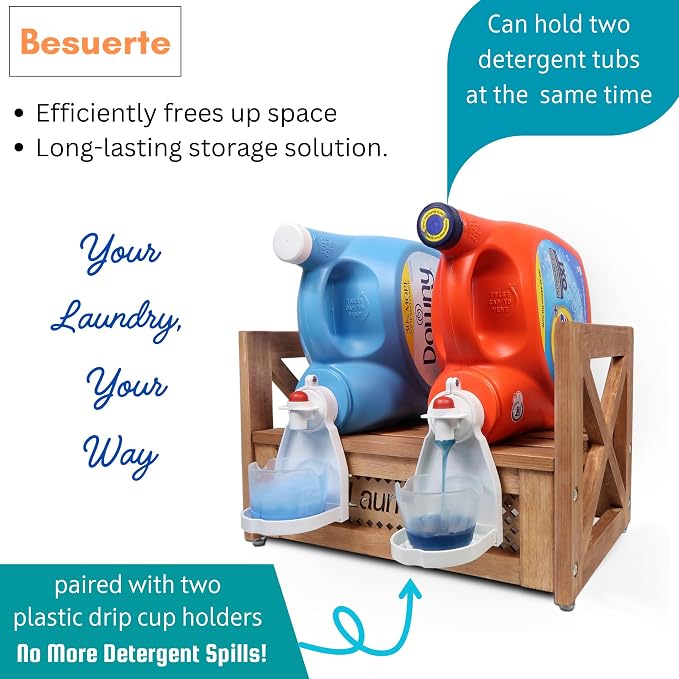 Farmhouse Wooden Laundry detergent stand - Image 4