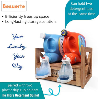 Farmhouse Wooden Laundry detergent stand - Image 4