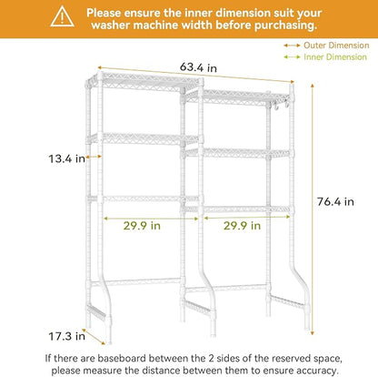 U15 Over Washer and Dryer Storage Shelves, Laundry Above Washer Dryer Storage - Image 3