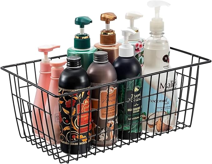 Redrubbit Wire Storage Baskets, Large Farmhouse Metal Freezer Basket Storage - Image 5