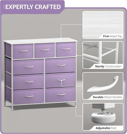 Sorbus Kids Dresser with 9 Drawers - Image 4