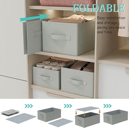 Storage Bins, 3 Pack Foldable Cloth Basket, Cube Organizer - Image 6