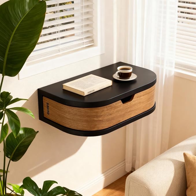 10.4Inch Floating Nightstand, Wall Mounted Bedside Shelf, Handmade Bedroom - Image 7