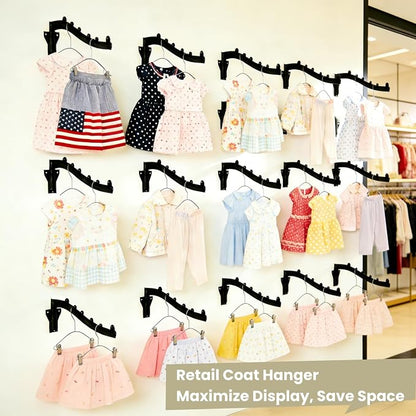 2pcs Swing Clothes Hanger Rack, Wall Mounted Clothes Rack | 10lb Max, Powder - Image 9