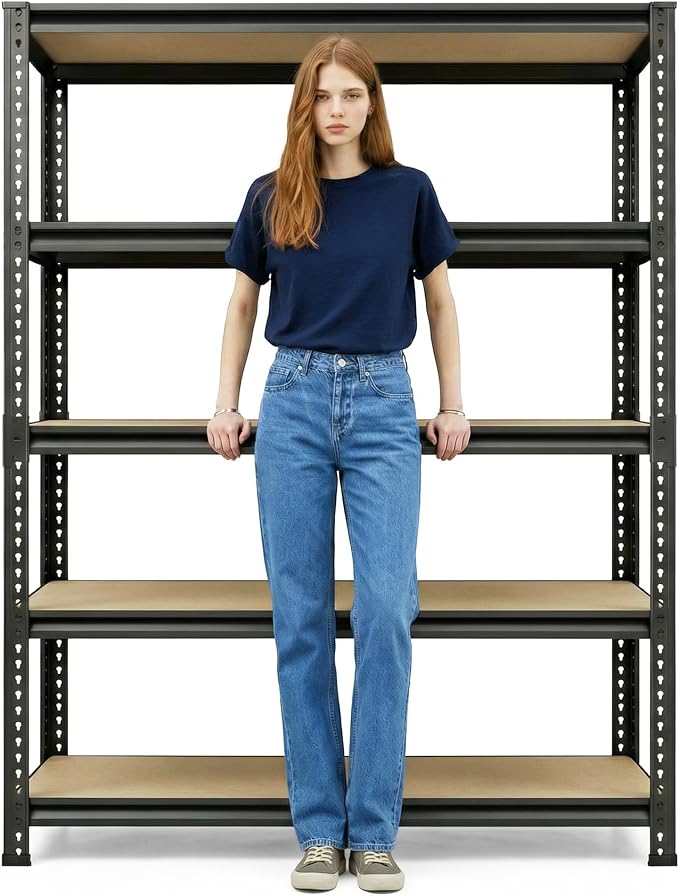 Durstruct 2400LBS Storage Shelves 5 Tier Adjustable Garage Storage Shelving | - Image 8