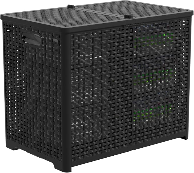 Asking 80L Collapsible 2 Section Divided Clothe Hamper, Double Laundry Hamper - Image 8