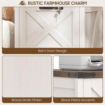 Farmhouse 2 Drawers File Cabinet - Image 7
