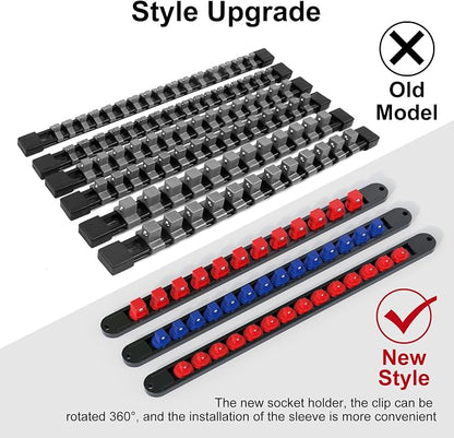 FIVEPEARS 6PCS 360° Socket Organizer Twist Lock, 3/8 1/4 1/2 Socket Storage - Image 6