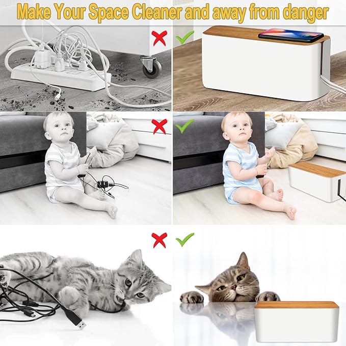 YUANYE Cable Management Box Cable Management Kit - Image 3