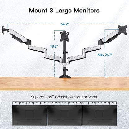 HUANUO Triple Monitor Stand - Image 3