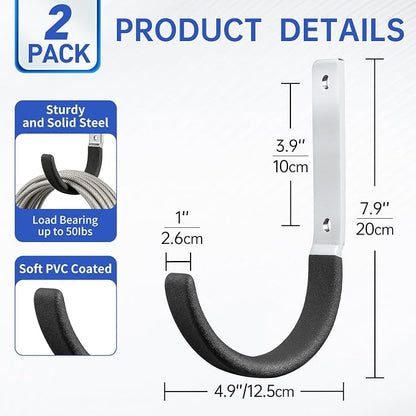 GeeWatom Heavy Duty Steel Garage Hooks, Garage Storage Utility Hooks, Heavy - Image 2