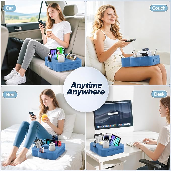 Couch Cup Holder Pillow, Sofa and Bed Organizer Caddy - Image 7