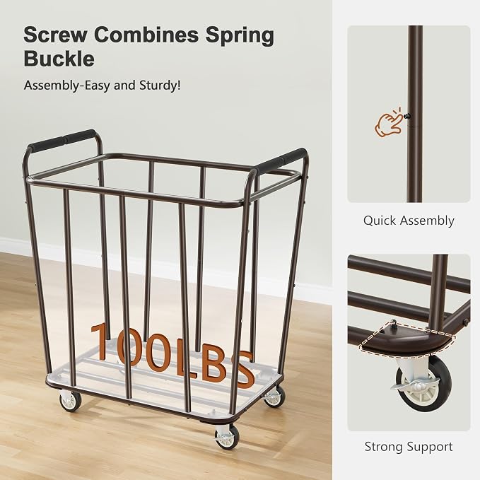 Hoctieon Large Laundry Cart - Image 5