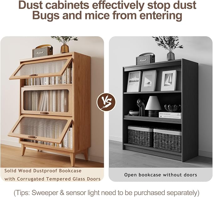 3-Shelf solid wood book case - Image 5