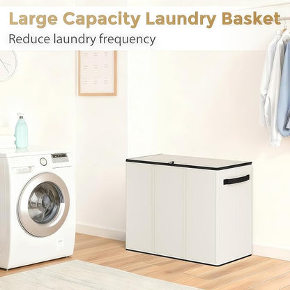 180L Laundry Hamper 3 Section, Large Laundry Basket - Image 8