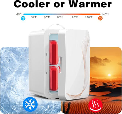 Mini Fridge for Bedroom, 6L/8 Cans Skincare Fridge Portable Small Refrigerator - Image 5
