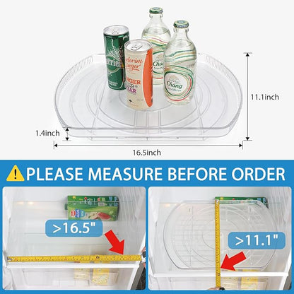FIRJOY Lazy Susan Turntable for Refrigerator, Square Turntable Organizer for - Image 2