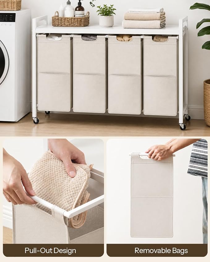 HOOBRO Laundry Sorter 4 Sections, Laundry Hamper - Image 5