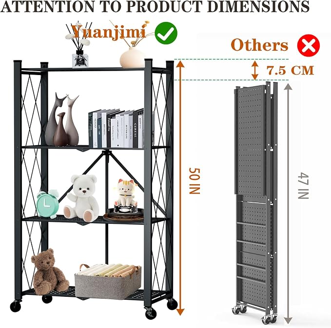 4 Tier Foldable Storage Shelf - Image 3