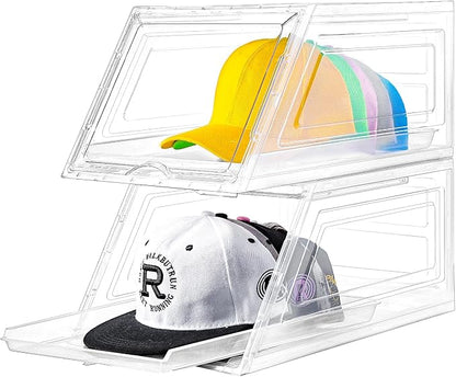 2 Pack Hat Organizer for Baseball Caps, Large Clear Cap Organizer by Euct