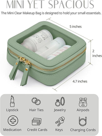 Popvibe Clear Makeup Bag Travel Cosmetic Case Transparent Toiletry Bag - Image 4