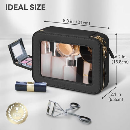 Prite Clear Makeup Bag Cosmetic Organizer Case Waterproof Travel Toiletry Bag - Image 3