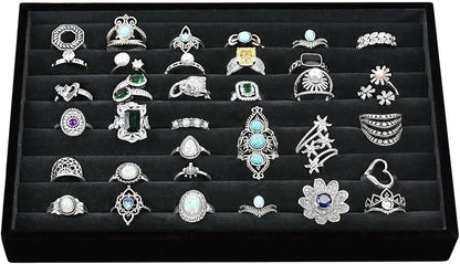 MOOCA 2 Pcs Set Ring Tray Display, Ring Showcase Display Jewelry Organizer Stand - Image 4
