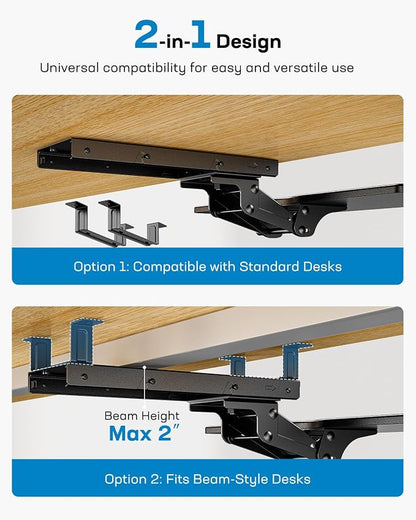HUANUO Keyboard Tray Under Desk, Adjustable Ergonomic Keyboard & Mouse Tray - Image 7