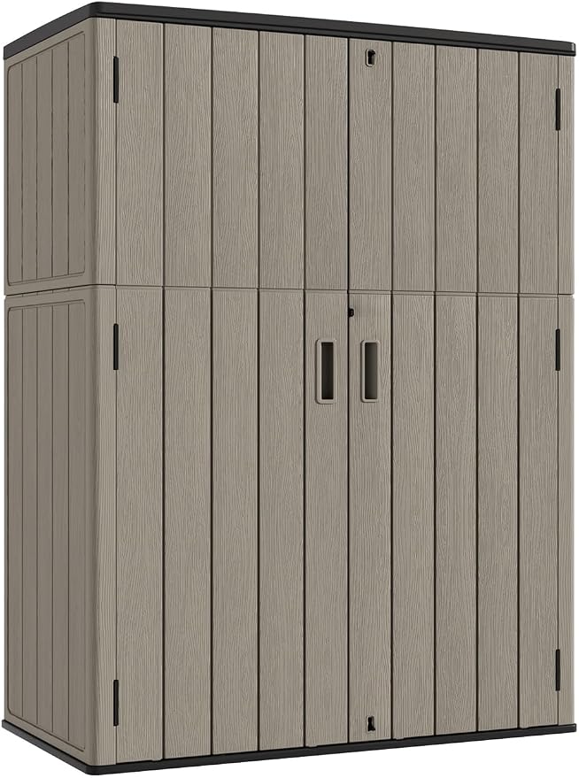 KINYING Outdoor Vertical Storage Shed, 57 Cu.ft Outdoor Storage Cabinet by KINYING